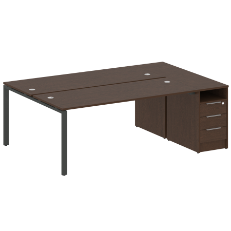 Metal System Рабочая станция с тумбой на П-образном м/к БП.РС-СТП-2.5 Венге Цаво/Металл Антрацит 2212*1475*750 Metal System Рабочая станция с тумбой на П-образном м/к БП.РС-СТП-2.5 Венге Цаво/Металл Антрацит 2212*1475*750