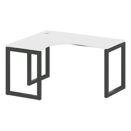 Metal System Quattro Стол криволинейный левый на О-образном м/к 50БО.СА-3 (L) Белый/Металл Антрацит 1400*1200*750 Metal System Quattro Стол криволинейный левый на О-образном м/к 50БО.СА-3 (L) Белый/Металл Антрацит 1400*1200*750