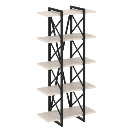 Loft Стеллаж на рег. опорах-5 полок VR.L-MST.O-5.4V Денвер Светлый/Металл Черный 800*400*1650
