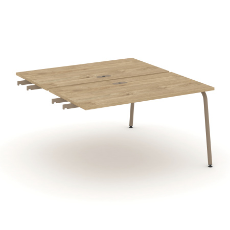 Estetica Двойной стол приставка к опор. тумбам ES.D.SPR-3-LK Тиквуд Светлый/Металл Латте 1380*1500*750 Estetica Двойной стол приставка к опор. тумбам ES.D.SPR-3-LK Тиквуд Светлый/Металл Латте 1380*1500*750