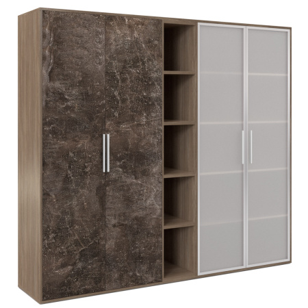 B-tone BTN36153542 Шкаф высокий 4 створки, с нишей 2138x450x1917 Дуб Урбан бетон темный B-tone BTN36153542 Шкаф высокий 4 створки, с нишей 2138x450x1917 Дуб Урбан бетон темный