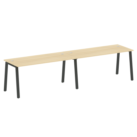 Metal System Рабочая станция на 2 места на А-образном м/к БА.СМ-2.4 Акация Лорка/Металл Антрацит 3200*720*750 Metal System Рабочая станция на 2 места на А-образном м/к БА.СМ-2.4 Акация Лорка/Металл Антрацит 3200*720*750