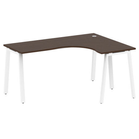 Metal System Стол криволинейный правый на А-образном м/к БА.СА-4 (R) Венге Цаво/Металл Белый 1600*1200*750 Metal System Стол криволинейный правый на А-образном м/к БА.СА-4 (R) Венге Цаво/Металл Белый 1600*1200*750