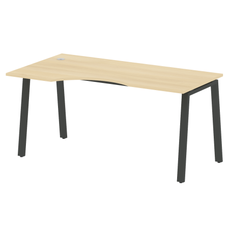 Metal System Стол криволинейный левый на А-образном м/к БА.СА-1 (L) Акация Лорка/Металл Антрацит 1600*900*750 Metal System Стол криволинейный левый на А-образном м/к БА.СА-1 (L) Акация Лорка/Металл Антрацит 1600*900*750