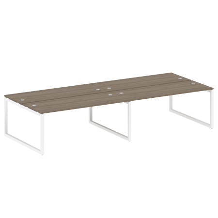 Metal System Quattro Рабочая станция на 4 места на О-образном м/к 50БО.СМ-4.5 Вяз Благородный/Металл Белый 3600*1475*750 Metal System Quattro Рабочая станция на 4 места на О-образном м/к 50БО.СМ-4.5 Вяз Благородный/Металл Белый 3600*1475*750