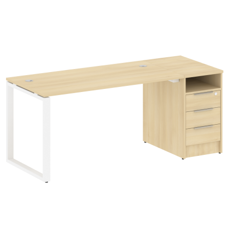 Metal System Рабочая станция с тумбой на О-образном м/к БО.РС-СТП-1.3 Акация Лорка/Металл Белый 1812*720*750 Metal System Рабочая станция с тумбой на О-образном м/к БО.РС-СТП-1.3 Акация Лорка/Металл Белый 1812*720*750