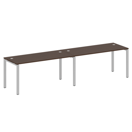 Metal System Рабочая станция на 2 места на П-образном м/к БП.СМ-2.4 Венге Цаво/Металл Серый 3200*720*750 Metal System Рабочая станция на 2 места на П-образном м/к БП.СМ-2.4 Венге Цаво/Металл Серый 3200*720*750