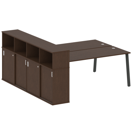 Metal System Рабочая станция с шкафом-купе на А-образном м/к БА.РС-СШК-4.5 Т Венге Цаво/Металл Антрацит 2210*2332*1098 Metal System Рабочая станция с шкафом-купе на А-образном м/к БА.РС-СШК-4.5 Т Венге Цаво/Металл Антрацит 2210*2332*1098