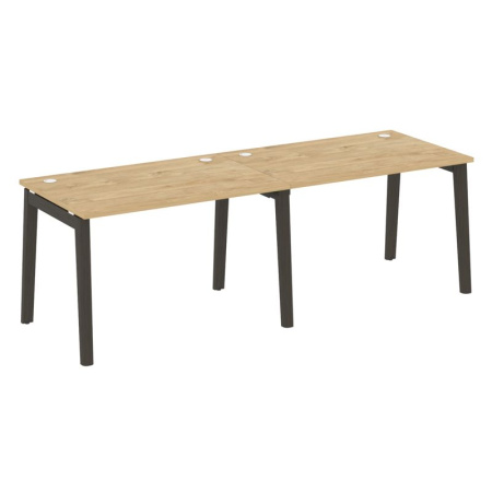 Onix Wood Рабочая станция OW.RS-2.2.8 Тиквуд Светлый/Дуб Темный/Металл Антрацит 2360*800*750 Onix Wood Рабочая станция OW.RS-2.2.8 Тиквуд Светлый/Дуб Темный/Металл Антрацит 2360*800*750