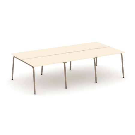 Estetica Рабочая станция 6 мест ES.D.RS-6.1-VK Сатин/Металл Латте 2940*1500*750