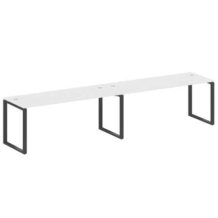 Metal System Рабочая станция на 2 места на О-образном м/к БО.СМ-2.5 Белый/Металл Антрацит 3600*720*750 Metal System Рабочая станция на 2 места на О-образном м/к БО.СМ-2.5 Белый/Металл Антрацит 3600*720*750