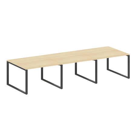 Metal System Переговорный стол (3 столешницы) на О-оразном м/к БО.ПРГ-3.2 Акация Лорка/Металл Антрацит 3600*1235*750 Metal System Переговорный стол (3 столешницы) на О-оразном м/к БО.ПРГ-3.2 Акация Лорка/Металл Антрацит 3600*1235*750