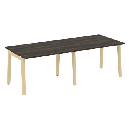 Onix Wood Стол переговорный (2 столешницы) OW.PRG-2.2 Дуб Мали/Дуб Светлый/Металл Белый 2360*980*750