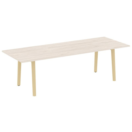 Onix Wood Direct Стол переговорный OW.PRG-25 Денвер Светлый/Дуб Светлый/Металл Белый 2580*980*750