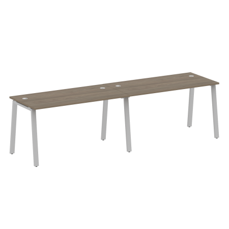 Metal System Рабочая станция на 2 места на А-образном м/к БА.СМ-2.3 Вяз Благородный/Металл Серый 2800*720*750 Metal System Рабочая станция на 2 места на А-образном м/к БА.СМ-2.3 Вяз Благородный/Металл Серый 2800*720*750