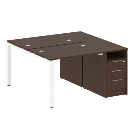 Metal System Рабочая станция с тумбой на П-образном м/к БП.РС-СТП-2.1 Венге Цаво/Металл Белый 1412*1475*750 Metal System Рабочая станция с тумбой на П-образном м/к БП.РС-СТП-2.1 Венге Цаво/Металл Белый 1412*1475*750