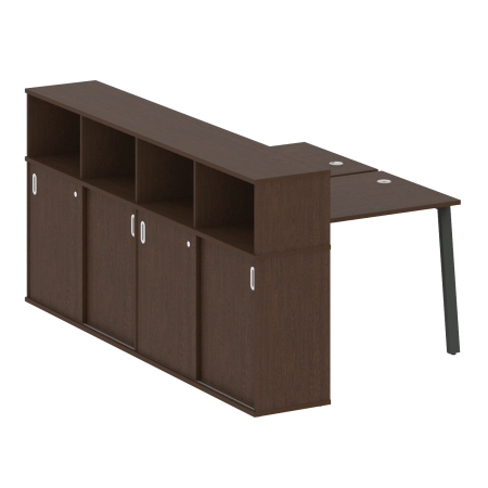Metal System Рабочая станция с шкафом-купе на А-образном м/к БА.РС-СШК-4.1 Т Венге Цаво/Металл Антрацит 1410*2332*1098 Metal System Рабочая станция с шкафом-купе на А-образном м/к БА.РС-СШК-4.1 Т Венге Цаво/Металл Антрацит 1410*2332*1098