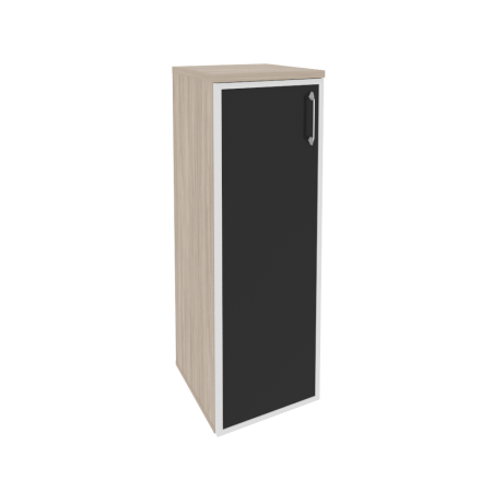 Onix Шкаф средний узкий левый O.SU-2.4 R (L) black Дуб Аттик/Cтекло Black 400*420*1207
