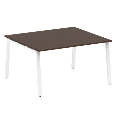 Metal System Переговорный стол (1 столешница) на А-образном м/к БА.ПРГ-1.3 Венге Цаво/Металл Белый 1400*1235*750 Metal System Переговорный стол (1 столешница) на А-образном м/к БА.ПРГ-1.3 Венге Цаво/Металл Белый 1400*1235*750