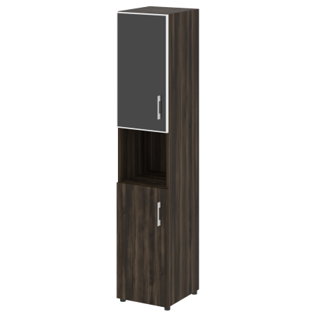 Yalta Шкаф узкий LT.SU-1.4 R (L) black Дуб Мали/Стекло Black 400*450*1987 Yalta Шкаф узкий LT.SU-1.4 R (L) black Дуб Мали/Стекло Black 400*450*1987