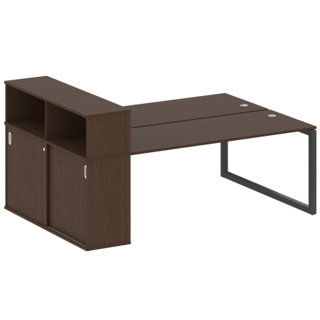 Metal System Quattro Рабочая станция с шкафом-купе на О-образном м/к 50БО.РС-СШК-2.5 Т Венге Цаво/Металл Антрацит 2210*1475*1098 Metal System Quattro Рабочая станция с шкафом-купе на О-образном м/к 50БО.РС-СШК-2.5 Т Венге Цаво/Металл Антрацит 2210*1475*1098