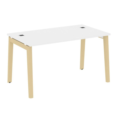 Onix Wood Direct Стол руководителя OW.SRR-3.8 Белый Бриллиант/Дуб Светлый/Металл Белый 1380*800*750