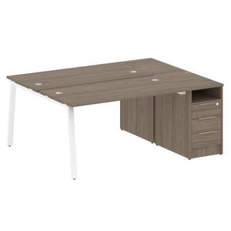 Metal System Рабочая станция с тумбой на А-образном м/к БА.РС-СТП-2.3 Вяз Благородный/Металл Белый 1812*1475*750 Metal System Рабочая станция с тумбой на А-образном м/к БА.РС-СТП-2.3 Вяз Благородный/Металл Белый 1812*1475*750