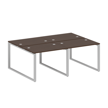 Metal System Рабочая станция на 4 места на О-образном м/к БО.СМ-4.1 Венге Цаво/Металл Серый 2000*1475*750 Metal System Рабочая станция на 4 места на О-образном м/к БО.СМ-4.1 Венге Цаво/Металл Серый 2000*1475*750