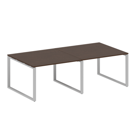 Metal System Переговорный стол (2 столешницы) на О-образном м/к БО.ПРГ-2.2 Венге Цаво/Металл Серый 2400*1235*750 Metal System Переговорный стол (2 столешницы) на О-образном м/к БО.ПРГ-2.2 Венге Цаво/Металл Серый 2400*1235*750