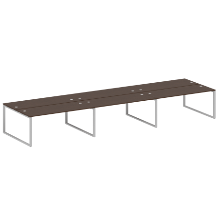 Metal System Рабочая станция на 6 мест на О-образном м/к БО.СМ-6.5 Венге Цаво/Металл Серый 5400*1475*750 Metal System Рабочая станция на 6 мест на О-образном м/к БО.СМ-6.5 Венге Цаво/Металл Серый 5400*1475*750