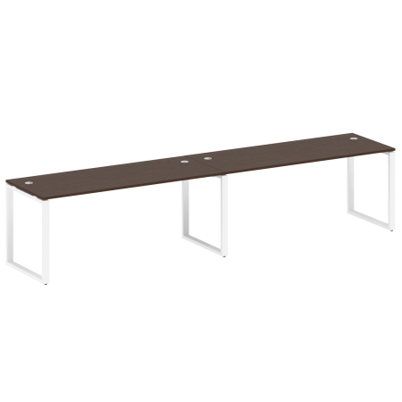 Metal System Рабочая станция на 2 места на О-образном м/к БО.СМ-2.5 Венге Цаво/Металл Белый 3600*720*750 Metal System Рабочая станция на 2 места на О-образном м/к БО.СМ-2.5 Венге Цаво/Металл Белый 3600*720*750