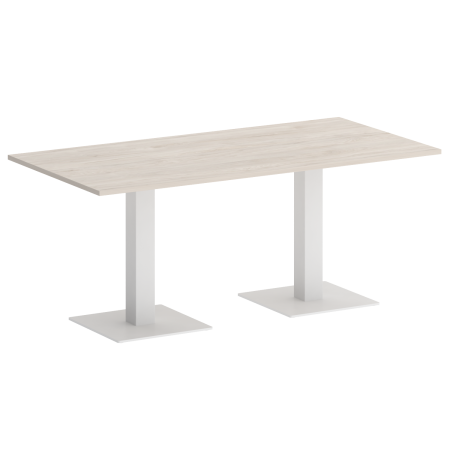 Home Office Стол прямоугольный VR.SP-5-180.2 Денвер Светлый/Металл Белый 1800*900*753 Home Office Стол прямоугольный VR.SP-5-180.2 Денвер Светлый/Металл Белый 1800*900*753