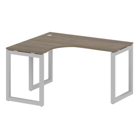 Metal System Quattro Стол криволинейный левый на О-образном м/к 50БО.СА-3 (L) Вяз Благородный/Металл Серый 1400*1200*750 Metal System Quattro Стол криволинейный левый на О-образном м/к 50БО.СА-3 (L) Вяз Благородный/Металл Серый 1400*1200*750