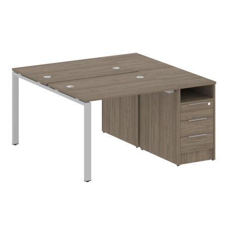 Metal System Рабочая станция с тумбой на П-образном м/к БП.РС-СТП-2.1 Вяз Благородный/Металл Серый 1412*1475*750 Metal System Рабочая станция с тумбой на П-образном м/к БП.РС-СТП-2.1 Вяз Благородный/Металл Серый 1412*1475*750