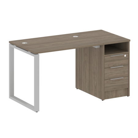 Metal System Рабочая станция с тумбой на О-образном м/к БО.РС-СТП-1.1 Вяз Благородный/Металл Серый 1412*720*750 Metal System Рабочая станция с тумбой на О-образном м/к БО.РС-СТП-1.1 Вяз Благородный/Металл Серый 1412*720*750