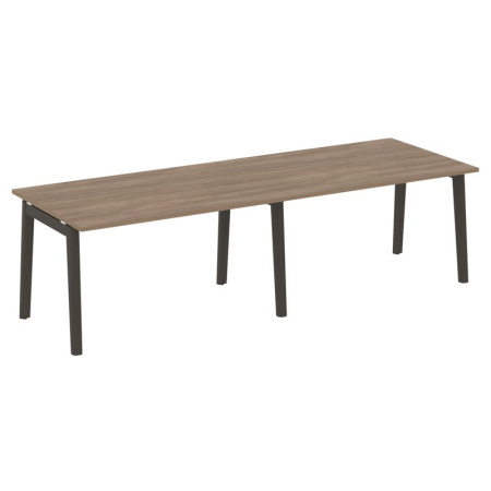 Onix Wood Стол переговорный (2 столешницы) OW.PRG-2.3 Дуб Аризона/Дуб Темный/Металл Антрацит 2760*980*750
