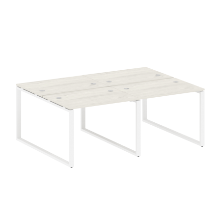 Metal System Рабочая станция на 4 места на О-образном м/к БО.СМ-4.1 Дуб Наварра/Металл Белый 2000*1475*750 Metal System Рабочая станция на 4 места на О-образном м/к БО.СМ-4.1 Дуб Наварра/Металл Белый 2000*1475*750