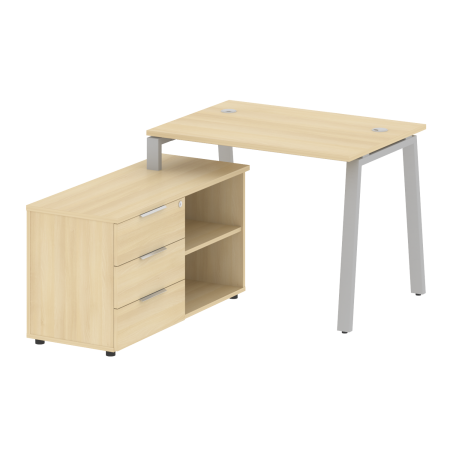 Metal System Рабочая станция с тумбой на А-образном м/к БА.РС-СТС-2.1 (L) Акация Лорка/Металл Серый 1100*1520*750 Metal System Рабочая станция с тумбой на А-образном м/к БА.РС-СТС-2.1 (L) Акация Лорка/Металл Серый 1100*1520*750