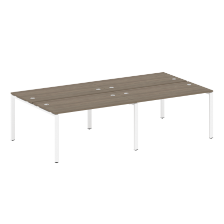 Metal System Рабочая станция на 4 места на П-образном м/к БП.СМ-4.3 Вяз Благородный/Металл Белый 2800*1475*750 Metal System Рабочая станция на 4 места на П-образном м/к БП.СМ-4.3 Вяз Благородный/Металл Белый 2800*1475*750