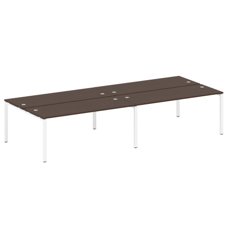 Metal System Рабочая станция на 4 места на П-образном м/к БП.СМ-4.5 Венге Цаво/Металл Белый 3600*1475*750 Metal System Рабочая станция на 4 места на П-образном м/к БП.СМ-4.5 Венге Цаво/Металл Белый 3600*1475*750