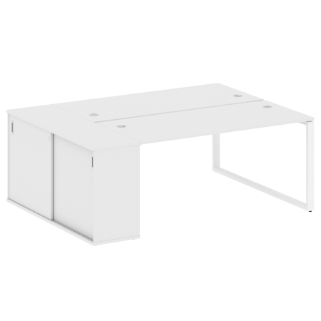 Metal System Рабочая станция с шкафом-купе на О-образном м/к БО.РС-СШК-1.4 Т Белый/Металл Белый 2010*1475*750 Metal System Рабочая станция с шкафом-купе на О-образном м/к БО.РС-СШК-1.4 Т Белый/Металл Белый 2010*1475*750