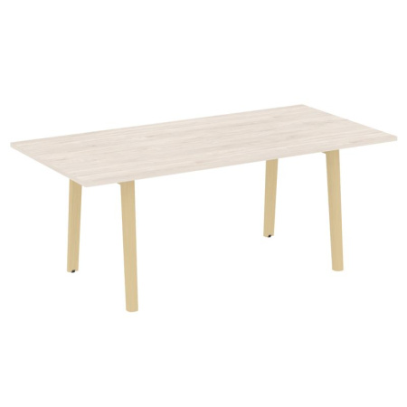 Onix Wood Direct Стол переговорный OW.PRG-19 Денвер Светлый/Дуб Светлый/Металл Белый 1980*980*750