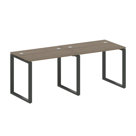Metal System Рабочая станция на 2 места на О-образном м/к БО.СМ-2.1 Вяз Благородный/Металл Антрацит 2000*720*750 Metal System Рабочая станция на 2 места на О-образном м/к БО.СМ-2.1 Вяз Благородный/Металл Антрацит 2000*720*750