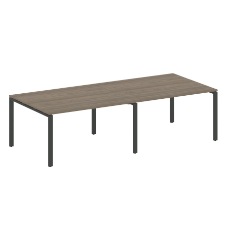 Metal System Переговорный стол (2 столешницы) на П-образном м/к БП.ПРГ-2.3 Вяз Благородный/Металл Антрацит 2800*1235*750 Metal System Переговорный стол (2 столешницы) на П-образном м/к БП.ПРГ-2.3 Вяз Благородный/Металл Антрацит 2800*1235*750