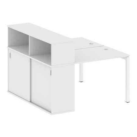 Metal System Quattro Рабочая станция с шкафом-купе на П-образном м/к 50БП.РС-СШК-2.1 Т Белый/Металл Белый 1410*1475*1098 Metal System Quattro Рабочая станция с шкафом-купе на П-образном м/к 50БП.РС-СШК-2.1 Т Белый/Металл Белый 1410*1475*1098