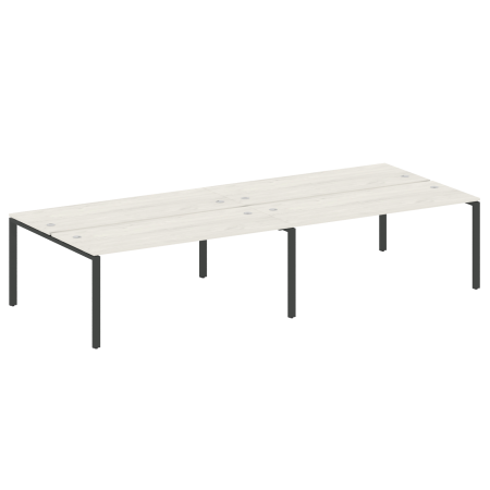 Metal System Рабочая станция на 4 места на П-образном м/к БП.СМ-4.5 Дуб Наварра/Металл Антрацит 3600*1475*750 Metal System Рабочая станция на 4 места на П-образном м/к БП.СМ-4.5 Дуб Наварра/Металл Антрацит 3600*1475*750