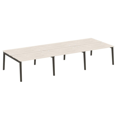 Onix Wood Рабочая станция OW.D.RS-6.3.8 Денвер Светлый/Дуб Темный/Металл Антрацит 4140*1635*750 Onix Wood Рабочая станция OW.D.RS-6.3.8 Денвер Светлый/Дуб Темный/Металл Антрацит 4140*1635*750