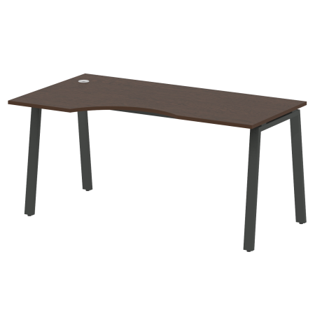 Metal System Стол криволинейный левый на А-образном м/к БА.СА-1 (L) Венге Цаво/Металл Антрацит 1600*900*750 Metal System Стол криволинейный левый на А-образном м/к БА.СА-1 (L) Венге Цаво/Металл Антрацит 1600*900*750