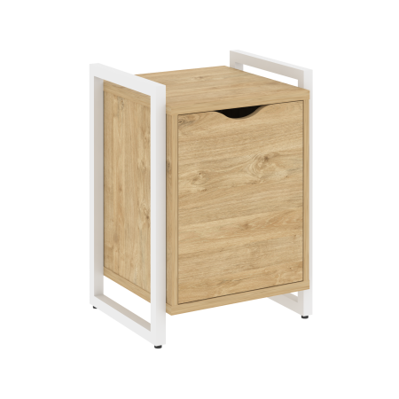 Loft Тумба на регулируемых опорах+фасад VR.L-T2.O Тиквуд Светлый/Металл Белый 500*460*719