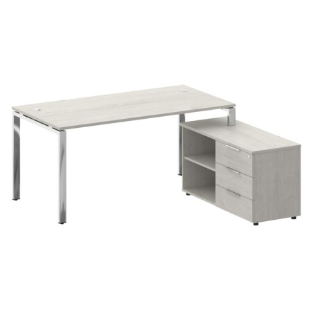 Metal System Direct Стол руковод. с тумбой БГ.СРТ-4.8 (R) Дуб Наварра/Нержавеющая Сталь 1700*1620*750 Metal System Direct Стол руковод. с тумбой БГ.СРТ-4.8 (R) Дуб Наварра/Нержавеющая Сталь 1700*1620*750